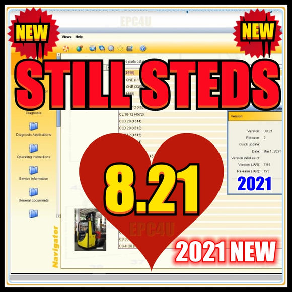 2021 New STILL STEDS 8.21 R2 PARTS & REPAIR 3.2021+ Expire Patch+KEYGEN OR ONE PC activation - MHH Auto Shop