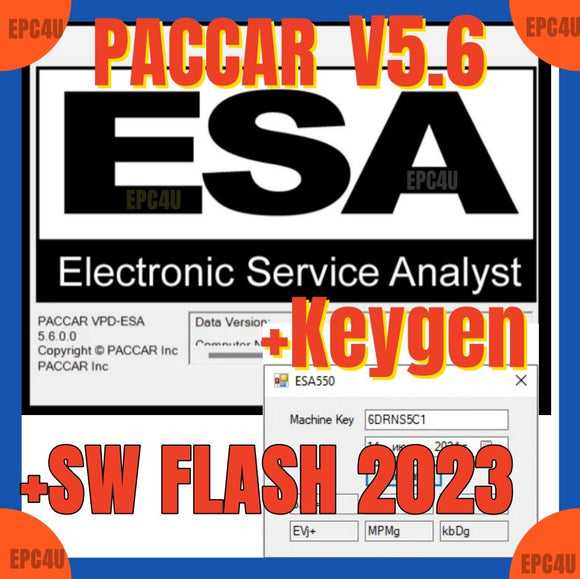 2023 ESA Electronic Service Analyst 5.6 + 2023 SW FLASH FILE+keygen UNLOCK for Paccar - MHH Auto Shop