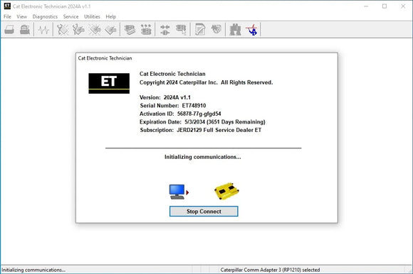 2024 New Caterpillar Cat ET 2024A Diagnostic Program with Factory Password Generator(10 Digits)+1 License+KeyGen