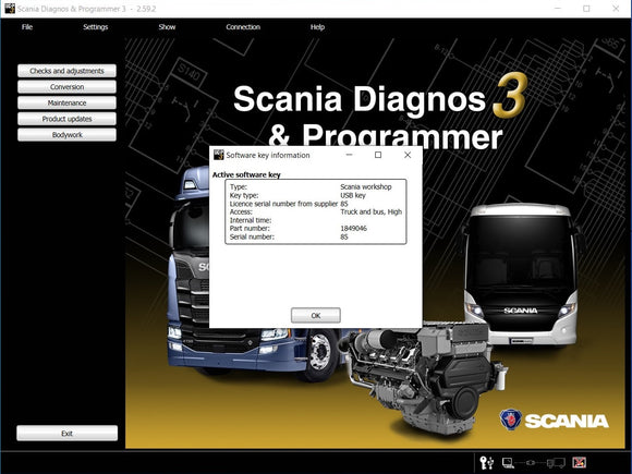 2024 Scania Diagnostic & Programmer 3 SDP3 Track&Bus 2.60 Full Functionality Unlocked Keygen Scania SDP3 2.60.1