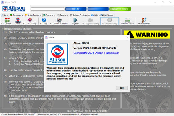 2024 New Universal Allison Doc Full Version [11/2024] + Gen 5 Files Nov 2024 With Programming Allison Transmission Diagnostic Software - MHH Auto Shop