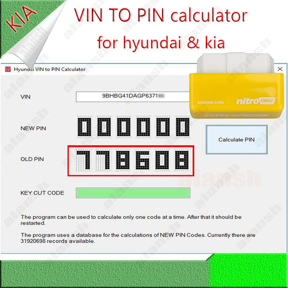 2021 VIN To PIN Code Calculator for Hyundai Kia Offline with Nitro - MHH Auto Shop