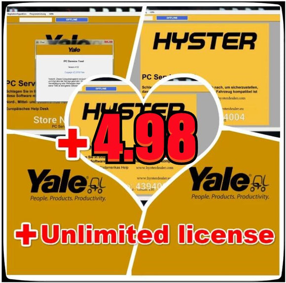 Hyster and Yale PC Service Tool v 4.98 diagnostic and programming program + Login ID for More PC unlimited install - MHH Auto Shop