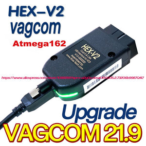 2022 Popular NEWEST  VCDSCAN HEX V2 Interface VAGCOM 21.9 VAG COM FOR VW For AUDI Skoda Seat Vag Multi-Language Car Diagnostics - MHH Auto Shop