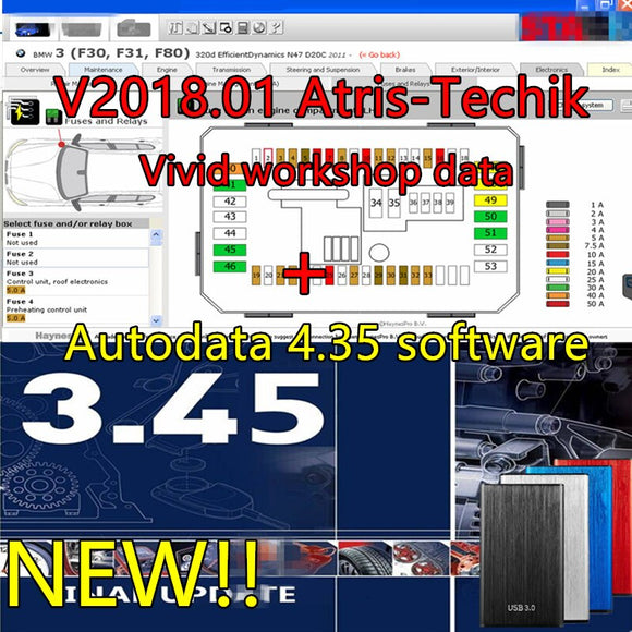 Newest Version Autodata 3.45 Auto Repair Software Auto--data 3.45 Car Software Information Auto Data Install Video Guid - MHH Auto Shop