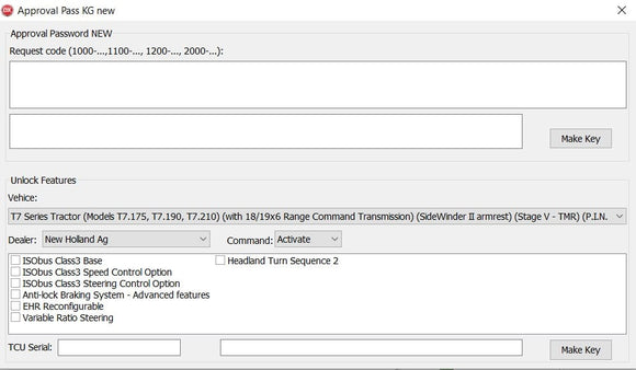 CNH NEW APPROVAL PASSWORD GENERATOR+With TCU serial Unlock - MHH Auto Shop