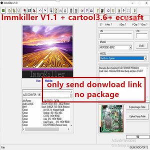 Newest version IMMO KILLER V1.1+ Car Tool Software Cartool V3.6 for Immo and Airbag Resetting+ ECUSa.fe - MHH Auto Shop