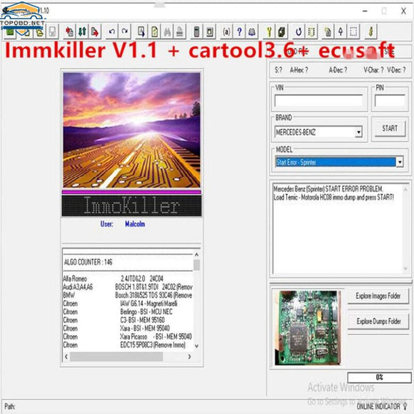 Newest version IMMO KILLER V1.1+ Car Tool Software Cartool V3.6 for Immo and Airbag Resetting+ ECUSa.fe - MHH Auto Shop