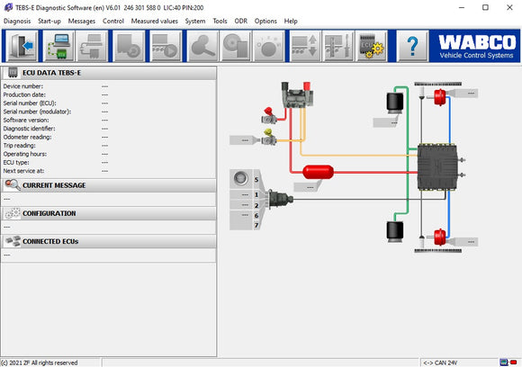 2021 Multilingual Wabco Diagnostic Software Wabco TEBS-E 6.01+Activator+PIN1/PIN2 - MHH Auto Shop