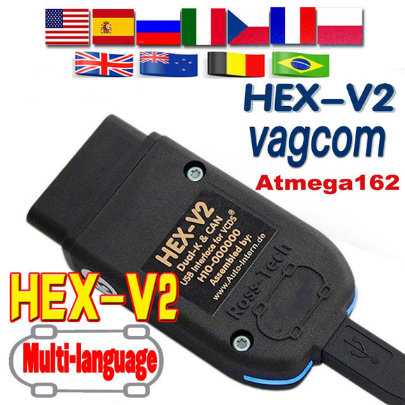 VCDS Vag Com 21.3.0 21.3 HEX V2 CAN USB OBD 2 Scanner Programming Tool –  German Audio Tech